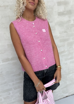 East strik vest Bubble Pink Marled American Vintage 
